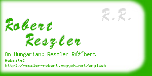 robert reszler business card